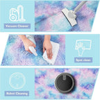 8x10 Fluffy Area Rugs for Living Room,Shag Area Rug for Bedroom,Soft Fuzzy Rug Non-Shedding Indoor Plush Carpet for Kids Bedroom Nursery Home Decor,Rainbow Purple