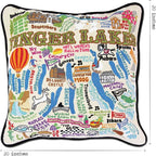 Catstudio Finger Lakes Embroidered Decorative Throw Pillow