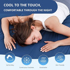 EGOHOME Cooling Comforter King Size,Double-Sided Cooling Blanket fo Hot Sleepers,Blue Summer Comforter for King Size Bed,Breathable & Soft & Silk Smooth Bedding Comforter - 90" x 106"