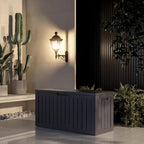 85 Gallon Deck Box Waterproof,Outdoor Storage Box Lockable for Patio Cushions,Garden Tools,Pool Accessories with Hydraulic Rod, UV-Resistant and Durable for Patio,Garden Use