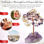 Amethyst & Citrine Crystal Tree with Cluster Base Tree of Life Decor for Shelf, Bedroom, Birthday Gifts for Women, Sister Gift, Birthday Gifts for Mom, Cute Home Office Decor Housewarming Present
