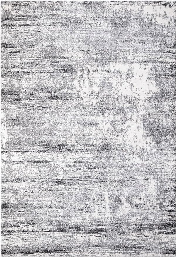 Keen Home Design Area Rugs - 4x6 Non-Shedding, Abstract Rugs for Kitchen, Living Room, Bedroom, Dining Room, Entryway - Size: 4' x 6', Abstract Cream/Grey
