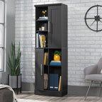Sauder HomePlus Multi-Room Storage Cabinet with Adjustable Shelves and Door Positioning, Kitchen Laundry Bathroom Pantry Storage Cabinet, in Raven Oak Finish