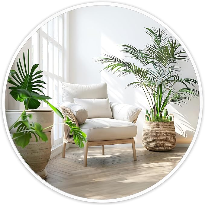 Fabuday White Round Mirror 28 Inch - Big Circle Mirror for Bathroom, Living Room, Hallway, Entryway, Matte Aluminum Frame Circular Mirrors for Wall Decor