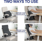 HOMBYS Adjustable Lumbar Support Pillow for Recliner,Multifunctional Memory Foam Back Support Pillow for Recliner,Big Chair Back Support,Back Support Cushion for Office Chair/Car,20"x13.8"x5"
