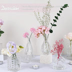 Glass Bud Vase Set of 24, Small Clear Flower Vases for Centerpieces in Bulk, Mini Vintage Vase for Wedding Decor, and Home Table Décor