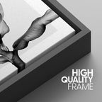 SIGNWIN Framed Canvas Print Wall Art Trio of Jungle Palms & Snake Succulents Floral Plants Photography Modern Art Minimalist Black and White for Living Room, Bedroom, Office - 24"x36"x3 Black