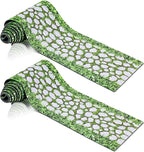 Jetec 2 Pcs Christmas Village Accessories Christmas Brick Snow Road Village Street Mat Decorations Snow Brick Mat for Home Garden Landscape, 4.7 x 47.2 Inch (Classic Style)