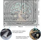 Lunerfex Tree of Life Tapastry Butterfly Moon Tapastry Flower Green Tree Tapestries Mandala Wall Hanging for Bedroom and Living Room Decor 44×60 Inches