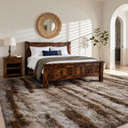 8x10 Ft Extra Large Shag Rugs for Living Room, Tie Dyed Ultra Soft Fluffy Furry Area Rugs for Bedroom Indoor Floor, Aesthetic Carpet for Kids Home Decor (Khaki)