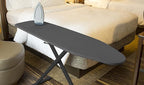 54" Full-Size Adjustable Ironing Board w/Thick Pad Cover, Leg Locking System, Foldable and Collapsible, Heavy-Duty Alloy Steel Construction, Space Saving Design - Charcoal