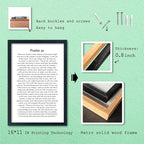 LuZhiQiang Psalm 91 Scripture Wall Art 16"×11" Bible Verse Christian Inspirational Sign Wood Framed Wall Hanging Decor (Black)