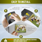 15 Pack 2.5x3.5 Magnetic Picture Frames for Refrigerator Wallet Sized - Small Magnet Picture Frames for Fridge Magnetic Photo Sleeves Locker Magnet Frame Magnetic Photo Pockets Magnetic Picture Holder