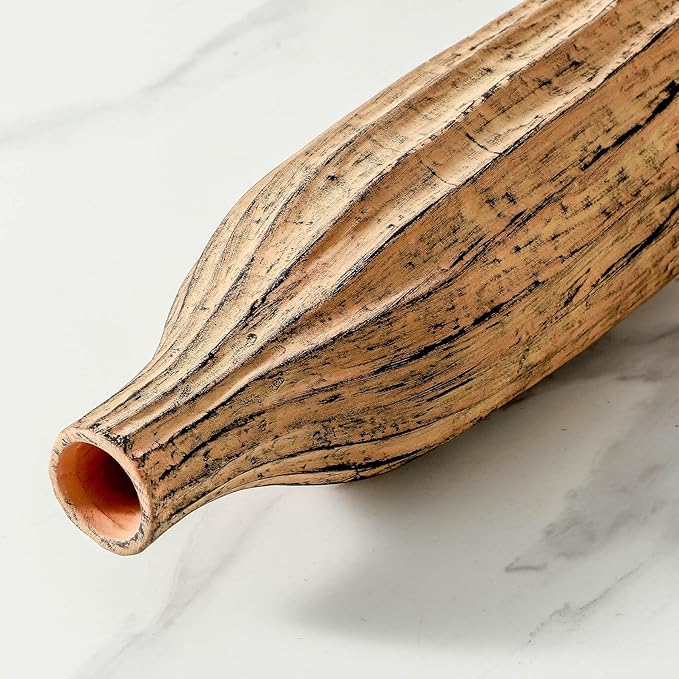 Natural Branch Design Ceramic Vase:Decorative Flower Vase for Modern Home Decor,Handmade Pottery Vase for Home Decor, Living Room,Kitchen,Office,Bedroom,CenterpieceTable Decorations-15inch Brown Color