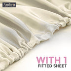 Tencel Sheets 3 Piece for Twin XL Bed - 100% Eucalyptus Lyocell Twin XL Sheets Set - Soft, Cooling & Breathable for Hot Sleepers - 16” Deep Pockets Hotel Quality Bedding Set - Ivory