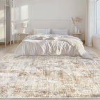 Area Rugs 6x9 Living Room: Washable Rug Modern Abstract Large Rugs Soft Non Slip Neutral Rug Stain Resistant Indoor Carpet for Bedroom Kitchen Dining Room Nursery Home Office Rugs(Blue Brown,6'x9')