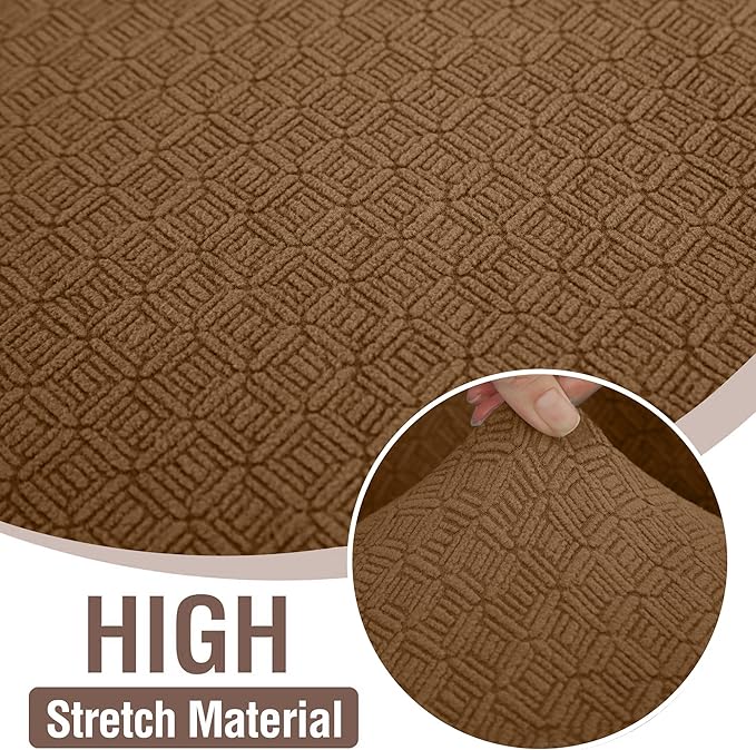 HDCAXKJ Sectional Couch Cover L Shape Stretch Sofa Covers Washable Jacquard Corner Couch Slipcover Non Slip Sectional Slip Cover U Shaped Furniture Protector for Pets Dogs (Light Brown, Medium)