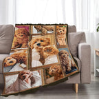 Poodle Blanket for Dog Lover Gifts Cute Poodle Throw Blanket for Girls Boys Women Man Plush Cozy Flannel Fleece Ultra Soft Fuzzy Blankets 50"X40"