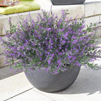 Krissing 80 Bundles Outdoor Lavender Flowers UV Resistant Artificial Flowers for Outdoor Fake Lavender Plastic Purple Plants for Outside Garden Patio Planters Window Box Porch Summer Decor (Purple)