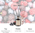 Reed Diffuser for Pet Odor Elimination, Berry Rum, Non-Toxic & Pet-Friendly Air Freshening, 6 Oz