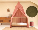 Pink Kids Bed Canopy for Child Bedroom | Nursery Crib Hanging Curtain | Baby Mosquito Net Bedding for Girls Play Room Decoration | Reading Nook Canopies Toddler Dome Tent