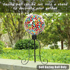 VCUTEKA Gazing Ball, 8" Glass Gazing Balls Sphere for Garden Lawn Outdoor Ornament Yard Decorative