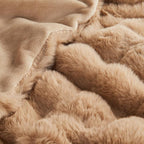 Lotus Karen Faux Fur Blanket - Big Bubble Rabbit Fluff Twin Size, 60x80 Inches