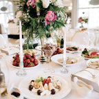 Mumufy 6 Pcs Glass Crystal Taper Candle Holders Clear Glass Candlestick Holder Fit 0.8 Inch Candles Crystal Decorative Candle Stand Centerpiece Table Wedding Dining Party (Simple,Clear)