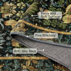 Runner Rug - 2'x10' Boho Washable Kitchen Rug, Non-Slip Soft Low Pile Rugs Indoor for Hallway Hall Living Room Bedroom Sunroom, Vintage Stair Carpet Stain Resistance (Dark Green, 2x10ft)