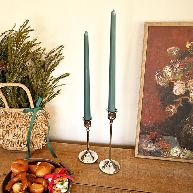 Candlestick Holders Silver, 1 Pack Taper Candle Holder for Candlesticks, Candle Sticks Holder Decor for Home Decor