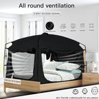 Bed Tent,Portable Privacy Sleeping Bed Canopy,Blackout 90% Drapes for Kids and Adult,Indoor Space Tent with Breathable Large Mesh Windows