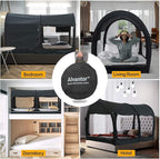 LEEDOR Bed Tent Dream Tents Bed Canopy Shelter Cabin Indoor Privacy Warm Breathable Pop Up Twin/Full/Queen for Kids and Adult Patent Pending(Mattress Not Included)