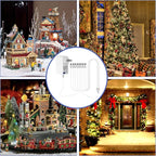 (8-Way Output) 4.5V Power Adapter Compatible with Lemax Lighting Accessories 74295 74707 84428 94565 94566 94527 94563 94564 Christmas Halloween Mini House Rural Lighting Architectural Decoration