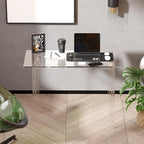 Acrylic Desk, Modern Study Table for HomeOffice-Extended Surface Multi-Purpose Console & EntrywayTable, Sturdy Lightweight Design (42.5-inch, Transparent)