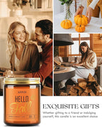 AOOVOO Hello Fall Candles - 9 oz Scented Candles, Aromatherapy Candle, Soy Candle for Home Scented