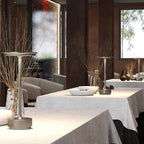 Cordless Table Lamp, LED Rechargeable Table Light with 3 Temp Settings, Stepless Dimming, 5000mAh Battery, USB-C, Memory, Aluminum Alloy, for Home, Patio, Restaurant, Outdoor. Silver