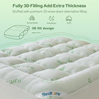 BEDLORE King Mattress Topper Viscose Derived from Bamboo, Thick Pillow Top Mattress Pad with Stretchable Pockets for 6"-18" Mattress, Soft Breathable Mattress Topper for Back Pain Relief