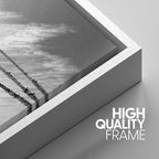 SIGNWIN 3 Piece Framed Canvas Wall Art Black and White Palm Tree Canvas Prints Home Artwork Decoration for Living Room,Bedroom - 16"x24"x3 White