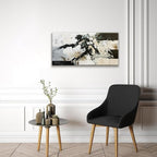 TAIJXAGSG Abstract Wall Art Minimalist Abstract Art Painting Cool Black Robot Modern Canvas Art Wall Decor Picture For Bedroom Office Home Wall Decor 20"X40"Ready To Hang