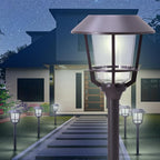 Solar LED Path Lights 4 Pack – 12 Lumens, Warm White, Oil-Rubbed Bronze, Solar Powered, Stainless Steel, Weather-Resistant for Garden, Walkway, Patio