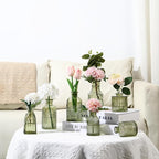 Bud Vases in Bulk 30, Green Glass Bud Vases for Centerpieces, Small Vase for Flowers, Mini Vintage Flower Vase for Centerpieces, Wedding Table Decor, Home Decor