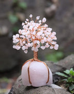 Rose Quartz Crystal Tree with Rose Quartz Stone Base Tree of Life Decor for Bedroom, Birthday Gifts for Women, Sister Gift, Birthday Gifts for Mom, Cute Home Decor Pink Housewarming Present