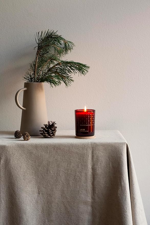 Skandinavisk JUL 'Christmas' Scented Candle, Special Edition, Scent Notes: Baked Gingerbread, Winter Cloves and Spiced Oranges, Vegan Formula, 7.0 oz.