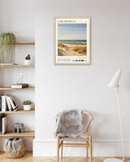 HesenDot Natural OAK Wood Lake Michigan Framed Wall Art,12x16in Natural Scenery Canvas Wall Print,Classic Urban City Landmark Wall Decor for Living Room,Bedroom,Office Gallery Gifts Set of 1