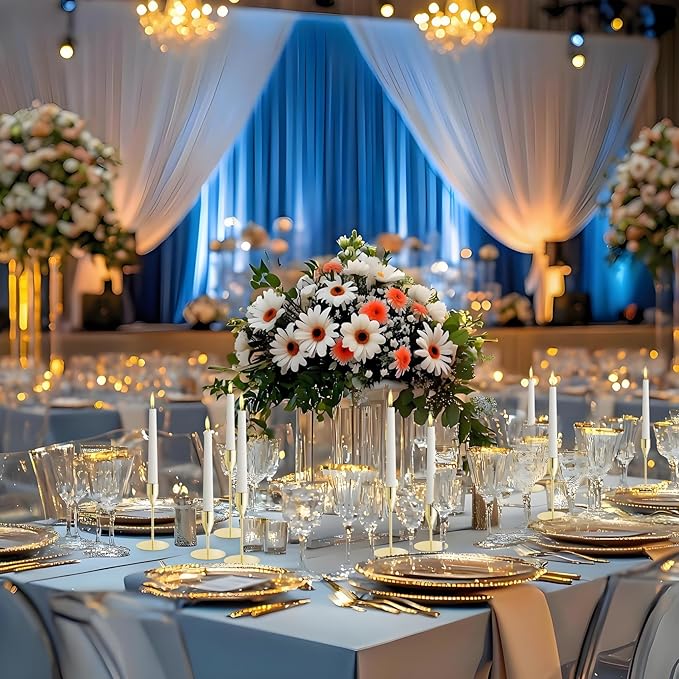 Taper Candle Holders,Tall Metal Candlestick Holders,Gold,Set of 54,Three Heights,Candle Stick Holder for Wedding Centerpiece Decoration,Dinning,Festival,Party or Home Decor