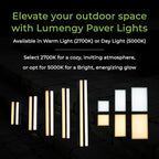 LUMENGY Paver Light 4×8 Inch (3.93 inch X 7.87 inch), Glare-Free 5000K Brick Lighting for Paver Driveways, Pathways, Patios & Garden, 12V Waterproof & Drive-Over Rated
