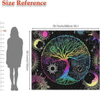 AACKart Blacklight Tapestry for Bedroom - Spiritual Tree of Life Wall Tapestry Glow in the Dark Wall Hanging 78.7 x 59.1 inches