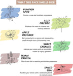 Folkulture Incense Sticks | Set of 6 (120 Fall Incense Sticks) | Non Toxic Fall Scents with 45 Min Burn Time | Pumpkin Spice, Apple Orchard, Caramel, Vanilla | Organic Inscent for Fall Essentials