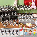 Bememo 100 Pcs Jesus Toys Original Design Mini Rubber Little Jesus Figurine to Hide and Seek Religious Party Favors Sunday School Craft Baptism Gifts for Easter Egg Stuffers (Gray)