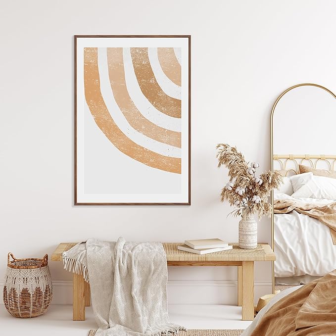 27x40 Poster Frame Natural Solid Walnut Photo Frames with 24x36 Removable Mat Wall Hanging Large Handcrafted Frame with HD Plexiglass Wall and Tabletop Display Large Picture Frame